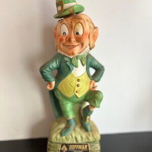 Vintage Hoffman Original Mr. Lucky Leprechaun Porcelain Music Box Whiskey Decant